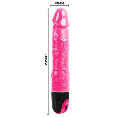Dildo Glitterato Rosa con Vibrazioni Potenti e Multi-Speed